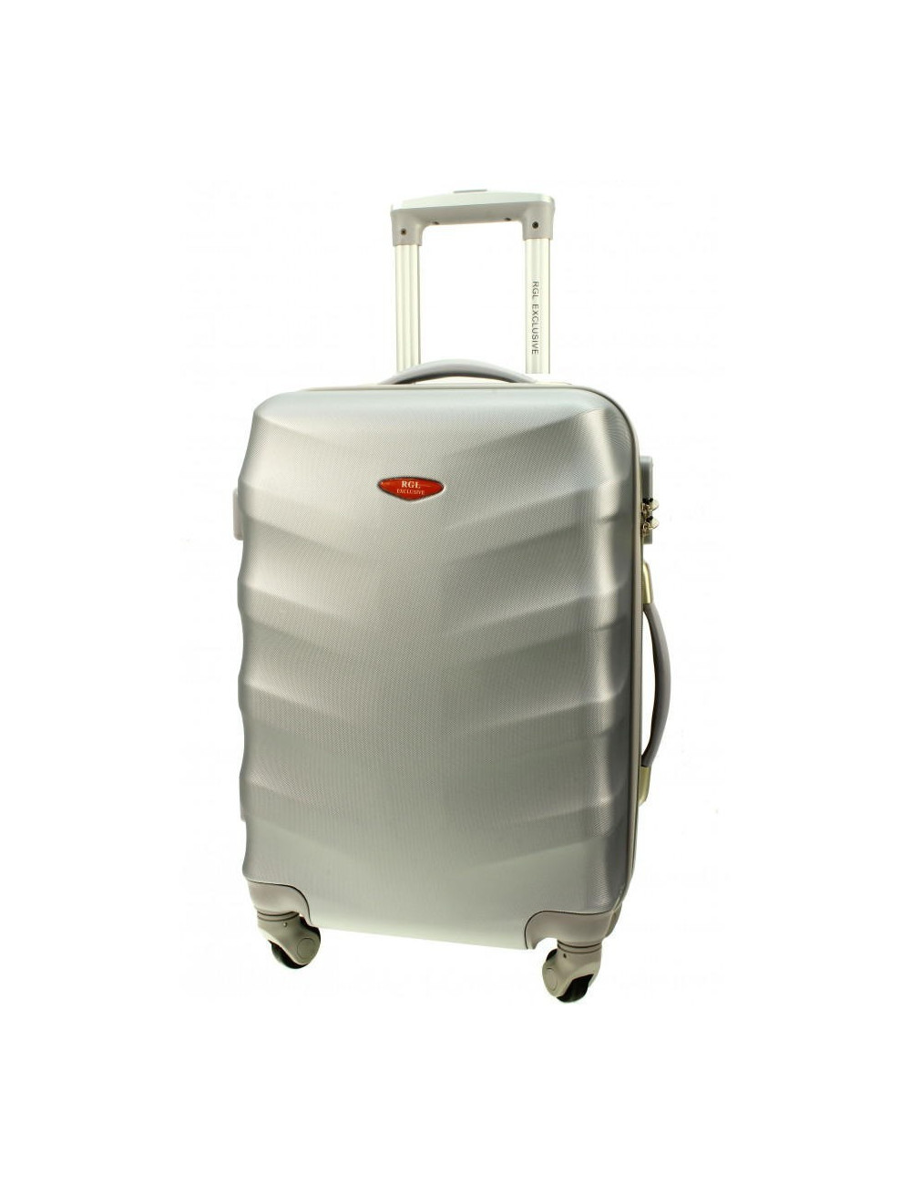 Duża walizka podróżna na kółkach 81 XXL RGL - srebrna