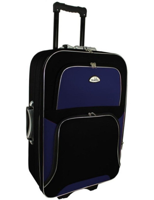 Średnia walizka podróżna na kółkach  301 XL - granatowo-czarna
