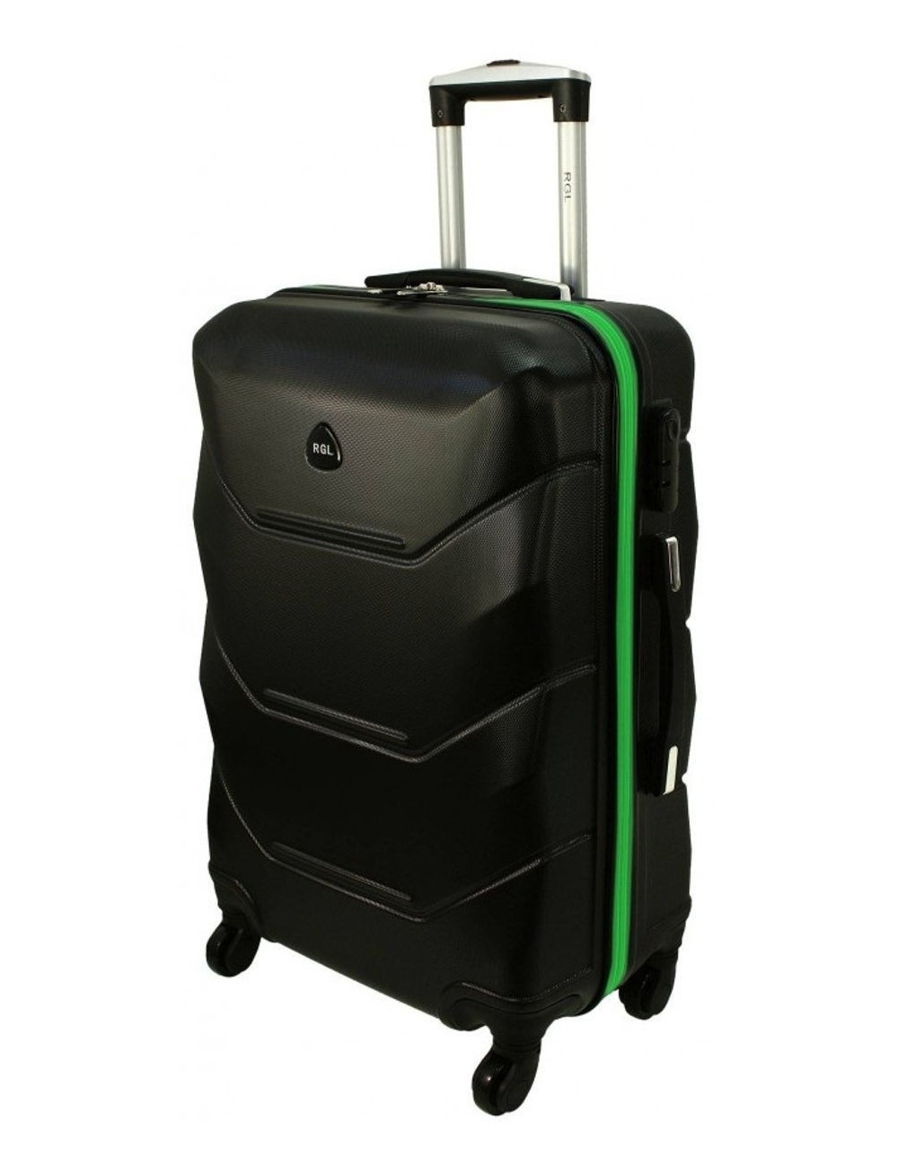 Mała walizka podróżna kabinowa na kółkach 720 M - czarno-zielona