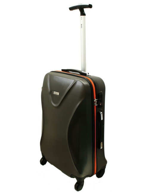 Duża walizka podróżna na kółkach 750 XXL Zamek TSA - grafitowo-pomarańczowa