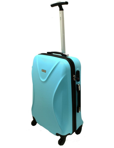 Mała walizka podróżna 750 L zamek TSA - lazurowa