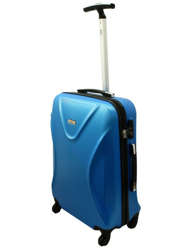 Mała walizka podróżna 750 L zamek TSA - niebieska