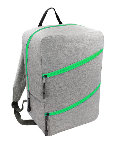 Plecak Torba RYANAIR 40x20x25 bagaż podręczny 43 - szary z zielonym zamkiem