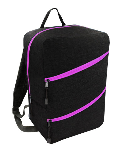 Plecak Torba RYANAIR 40x20x25 bagaż podręczny 43 - czarny z różowym zamkiem