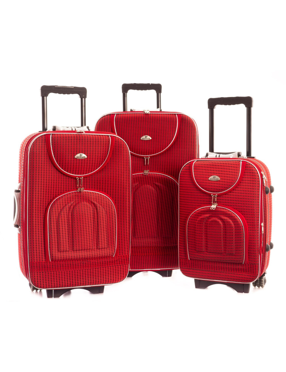 Zestaw walizek 3w1 0328C XXL XL L - czerwony