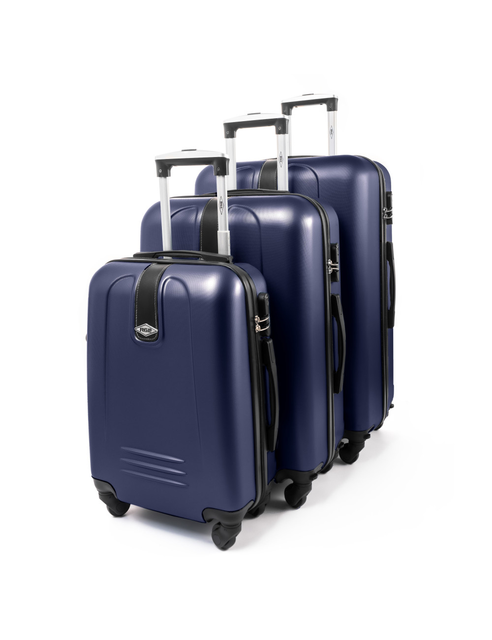 Zestaw walizek podróżnych 3w1 910  (XXL XL L) - Granatowy