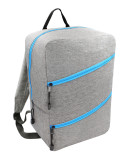 Plecak Torba WIZZAIR 40x30x20 bagaż podręczny 43 - szary z lazurowym zamkiem