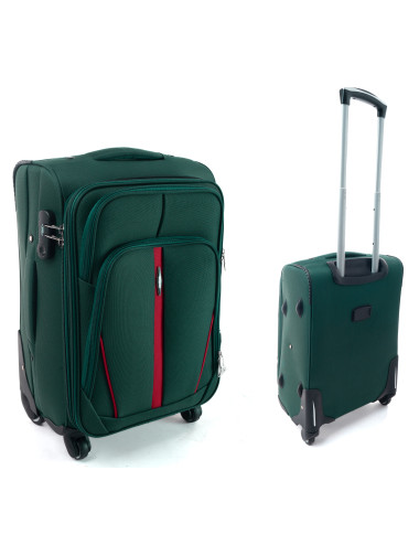 Mała walizka podróżna na kółkach S-020 L - zielony