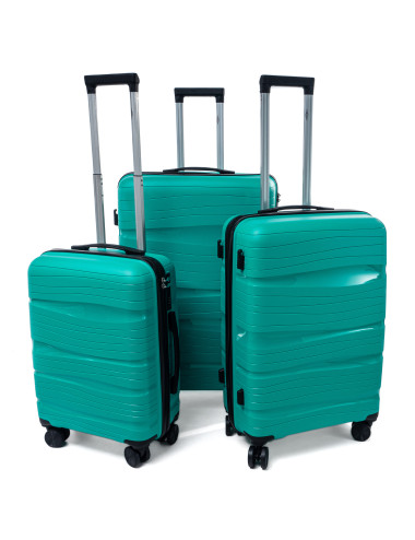 PP3 Zestaw walizek 3w1 RGL - turkusowy