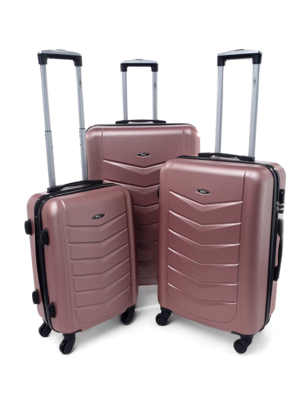 Zestaw walizek podróżnych 3w1 XXL, XL, L 520 RGL - rose red