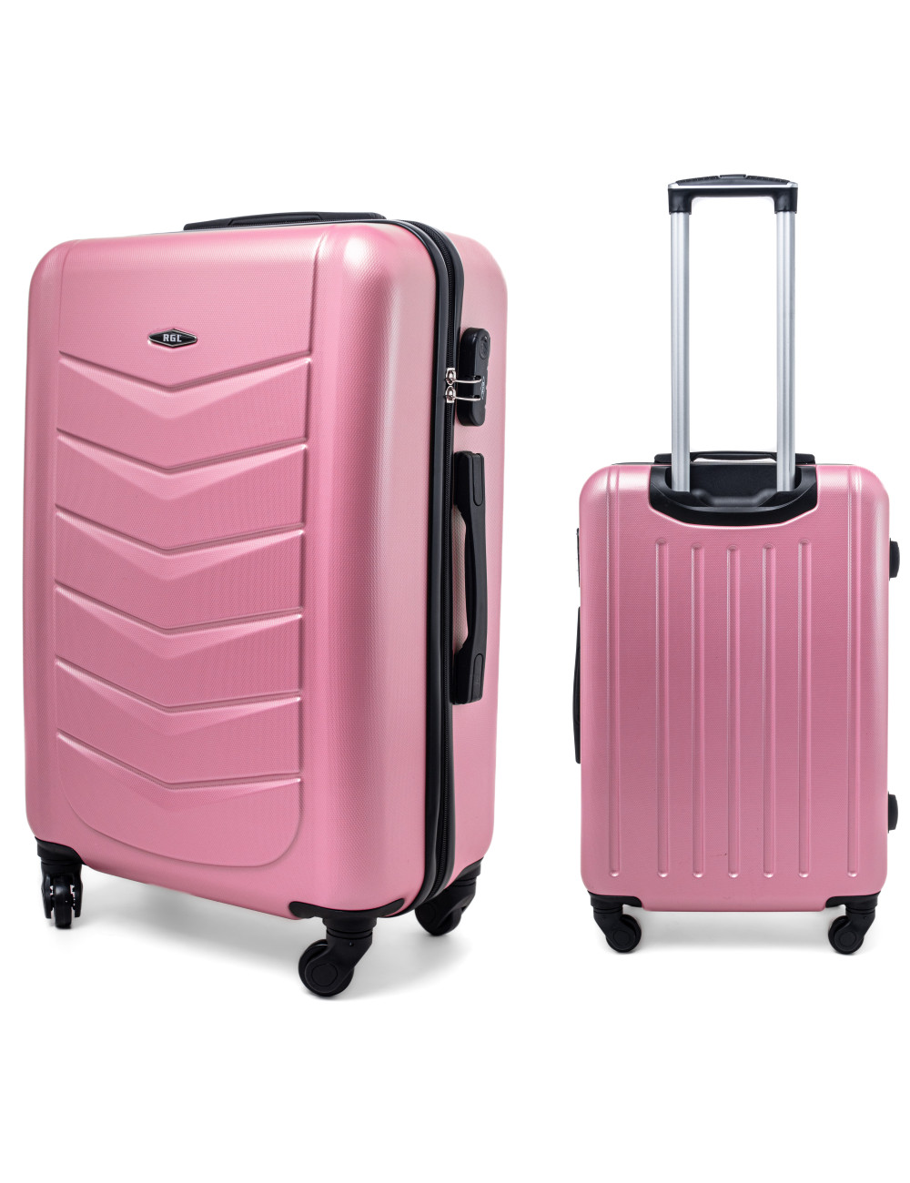Średnia walizka RGL 520 XL - pudrowy róż