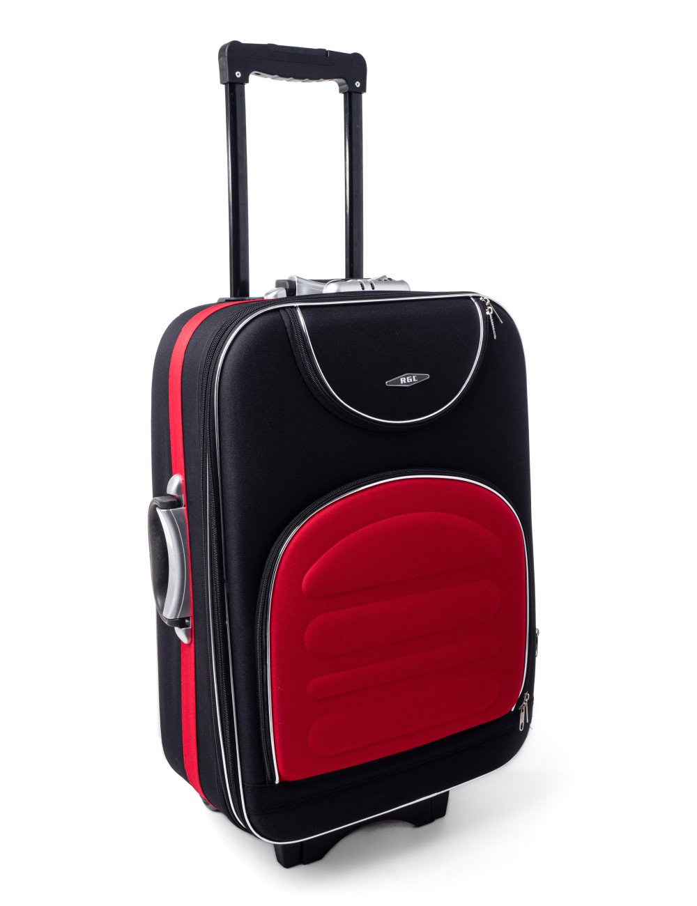 Średnia walizka podróżna RGL 801 XL- czarno-czerwony