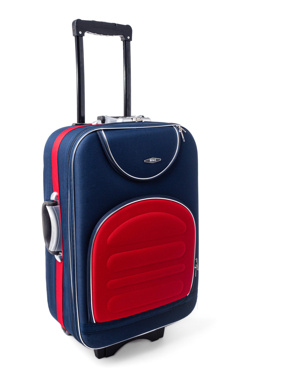Średnia walizka podróżna RGL 801 XL- granatowo-czerwony