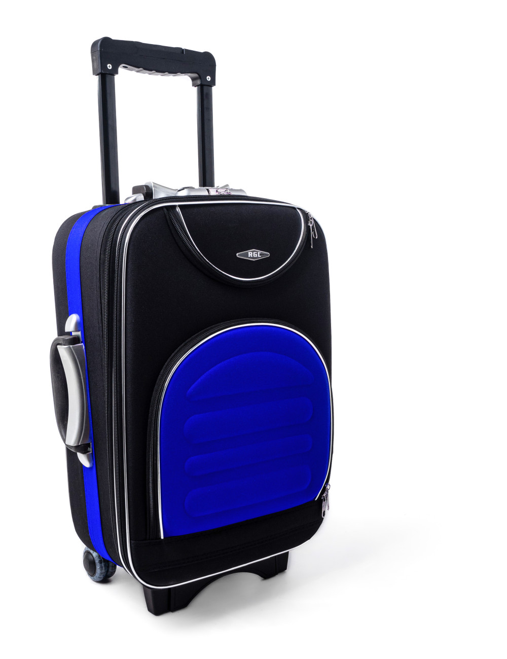 Mała walizka podróżna na kółkach  801 L RGL -  czarno-niebieski