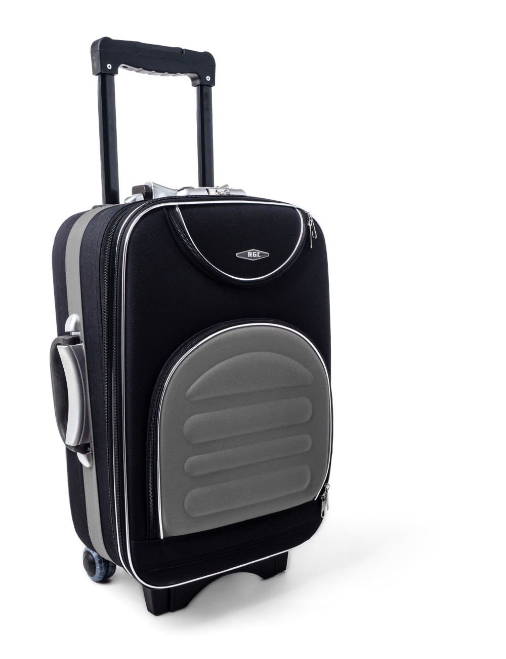 Mała walizka podróżna na kółkach  801 L RGL -  czarno-grafitowy