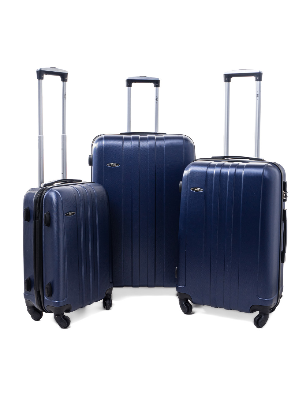Zestaw walizek podróżnych 3w1 XXL, XL, L 740 RGL - granatowy