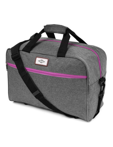 Torba podróżna na darmowy bagaż podręczny RYANAIR 40x25x20 - szaro-różowy