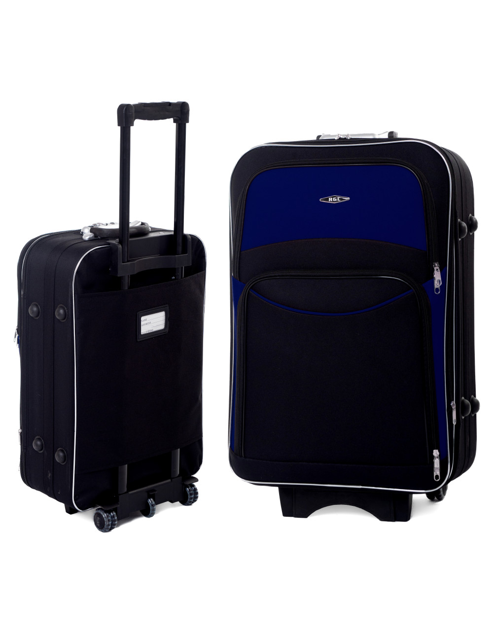 Średnia walizka podróżna na kółkach 773 XL - czarno-granatowy