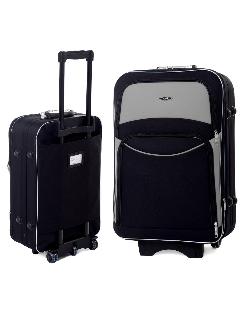 Średnia walizka podróżna na kółkach 773 XL - czarno-grafitowy