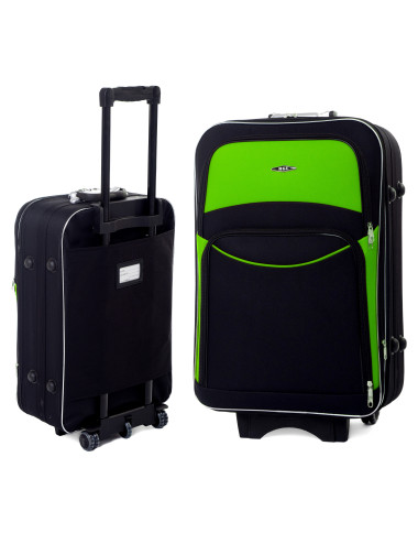 Średnia walizka podróżna na kółkach 773 XL - czarno-zielony