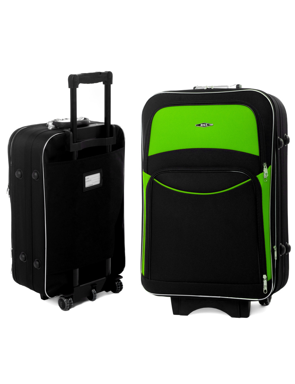Duża walizka RGL XXL 773 - czarno-zielony