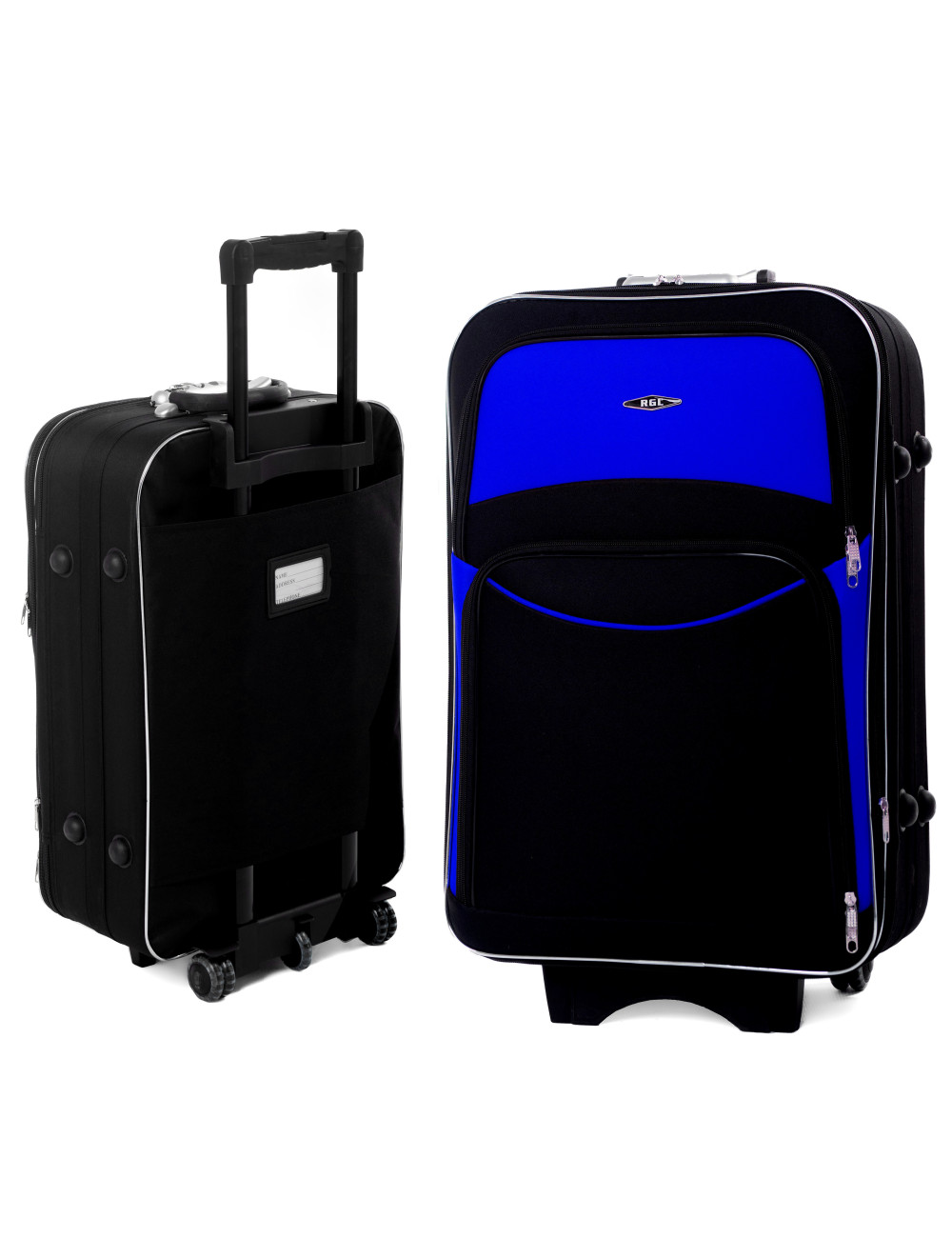 Duża walizka RGL XXL 773 - czarno-niebieski