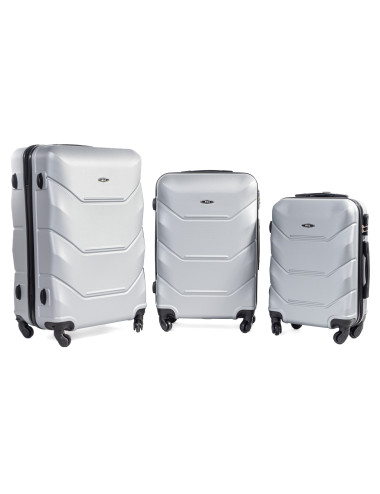Zestaw walizek podróżnych na kółkach 3w1 720 RGL - srebrny