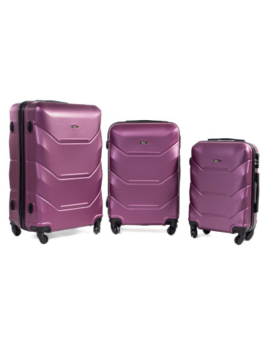 Zestaw walizek podróżnych na kółkach 3w1 720 RGL - śliwka