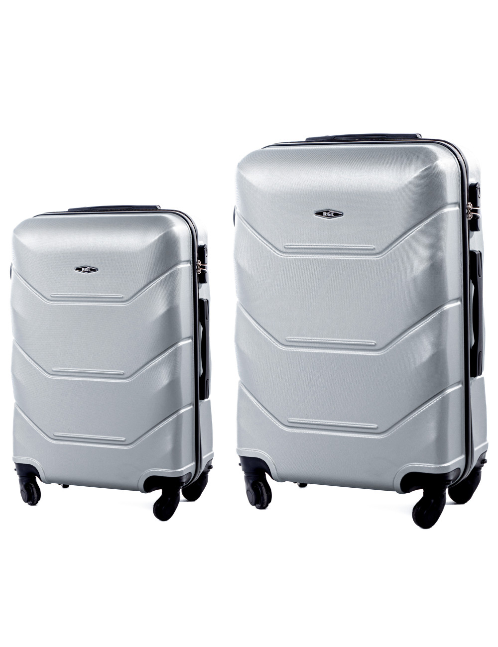720 RGL zestaw walizek 2w1 L+XL - srebrny