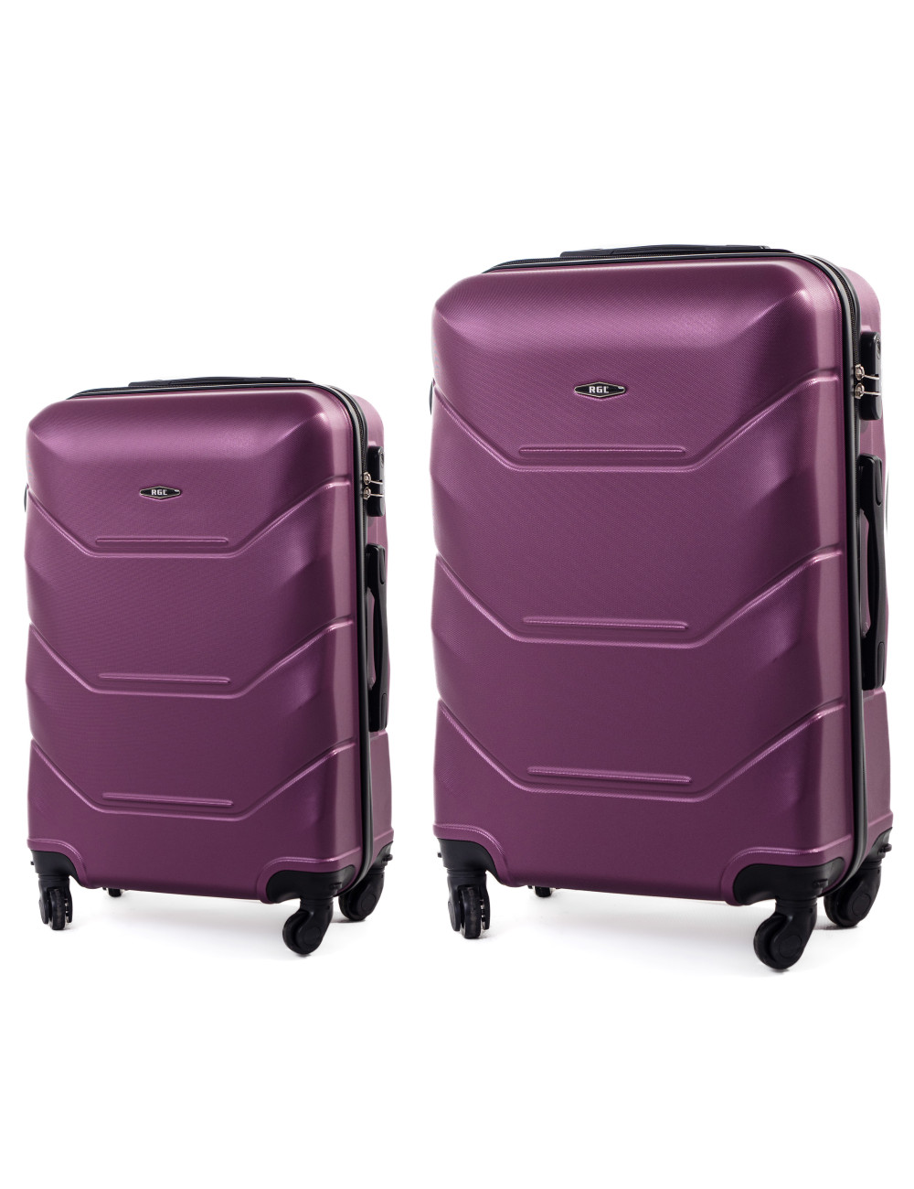 720 RGL zestaw walizek 2w1 L+XL - śliwka