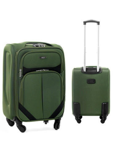 Zestaw walizek podróżnych na kółkach 3w1 S-010  XXL XL L - przód i tył