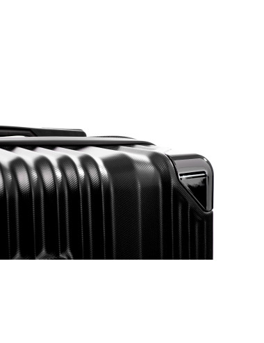 Mała walizka kabinowa RGL 735 L - czarny - osłony narożne