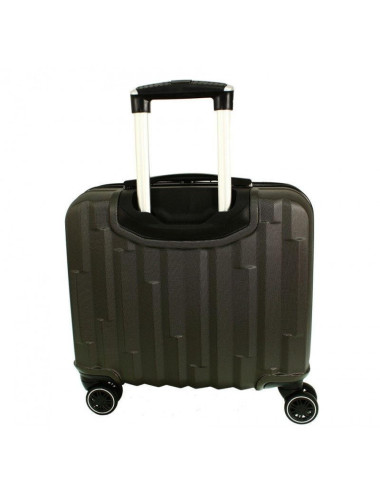 618 Biznesowa Walizka Podróżna Na Kółkach Carbon - tył walizki