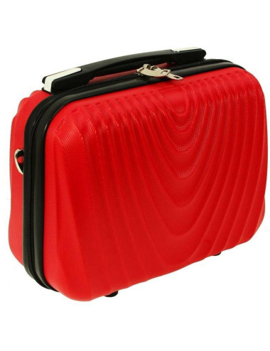 Średni kuferek kosmetyczka podróżna 663 XL RGL - czerwony