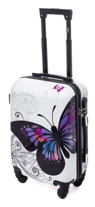 Mała 5188 Bagaż 55x40x20 Luxury Motyl