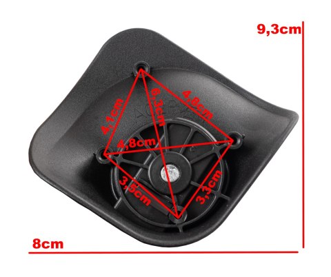 Czarne Kółko Do Walizki Z Obudową Na Przycisk Carbon M2 Część