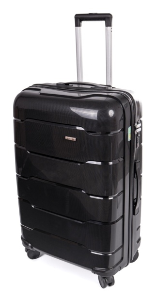 Duża walizka XXL POLIPROPYLEN HU357 CZARNY