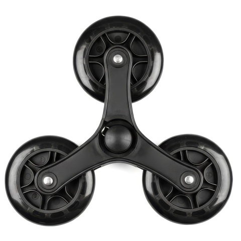 Duże kółko do wózka zakupowego trójkołowe czarne plastikowe