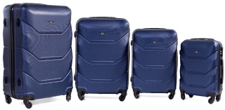 Komplet walizek podróżnych 4w1 720 GRANATOWY
