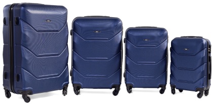 Komplet walizek podróżnych 4w1 720 GRANATOWY