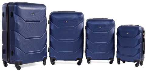 Komplet walizek podróżnych 4w1 720 GRANATOWY