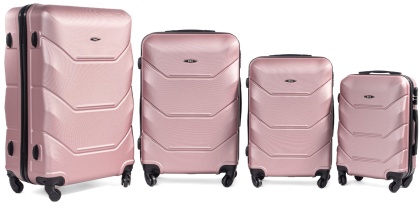 Komplet walizek podróżnych 4w1 720 ROSE RED