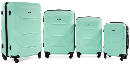 Komplet walizek podróżnych 4w1 720 MIĘTOWY