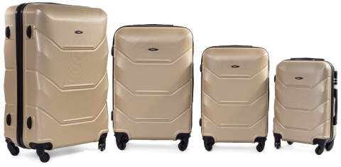 Komplet walizek podróżnych 4w1 720 SZAMPAN