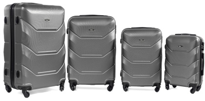 Komplet walizek podróżnych 4w1 720 SZARY
