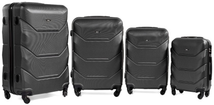 Komplet walizek podróżnych 4w1 720 GRAFITOWY