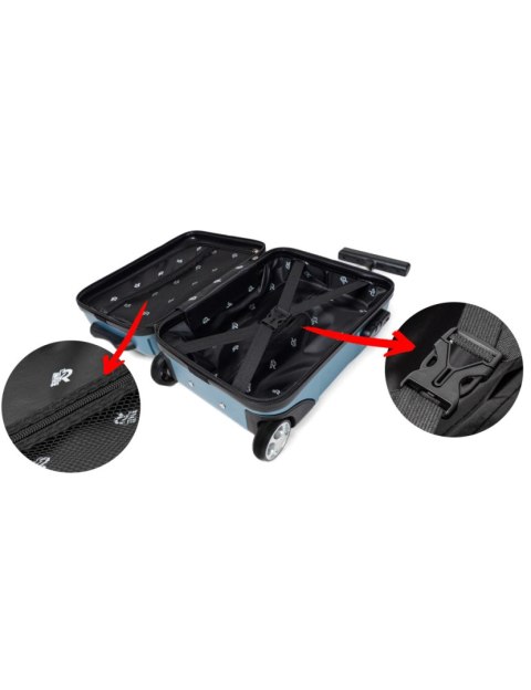 Mała walizka podróżna 884 XS 40x20x25 BORDOWY