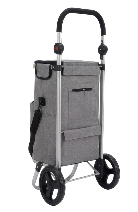 Wózek składany torba na zakupy na kółkach z torbą termiczną lekki 42l