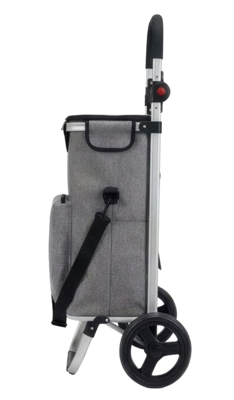 Wózek składany torba na zakupy na kółkach z torbą termiczną lekki 42l