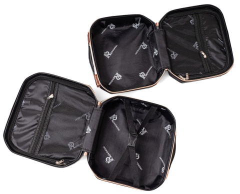 Zestaw ŚREDNIA walizka podróżna 941 XL + kuferek BEŻOWY